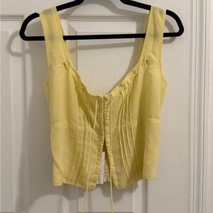 Petal & Pup Yellow Cropper Corset Alice Top- new with tags